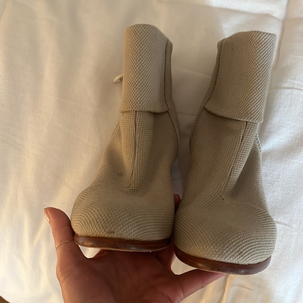 Rag & Bone Newbury taupe canvas and leather boots - Picture 14 of 17